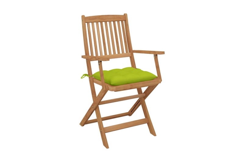 foldbare havestole 8 stk. med hynder massivt akacietræ - Brun - Havemøbler - Balkon - Balkonmøbler - Altanstole