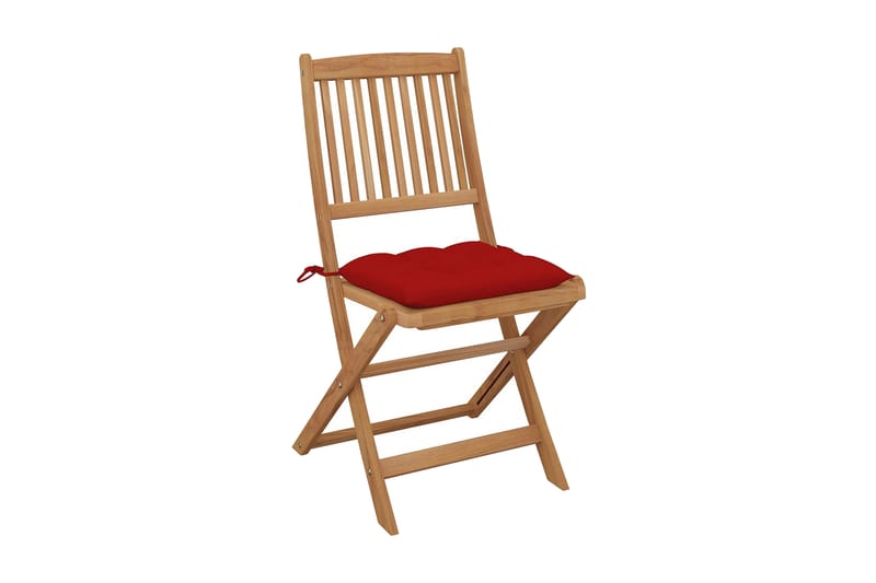 foldbare havestole 8 stk. med hynder massivt akacietræ - Brun - Havemøbler - Balkon - Balkonmøbler - Altanstole