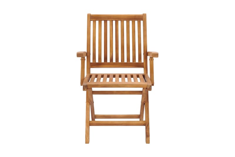 foldbare havestole 8 stk. med hynder massivt teaktræ - Brun - Havemøbler - Balkon - Balkonmøbler - Altanstole