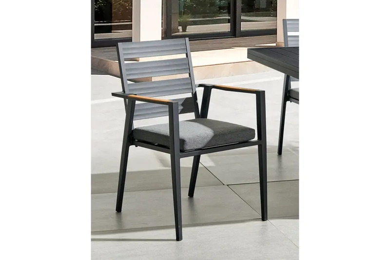 Fortify Armstol - Sort/Grå - Havemøbler - Balkon - Balkonmøbler - Altanstole