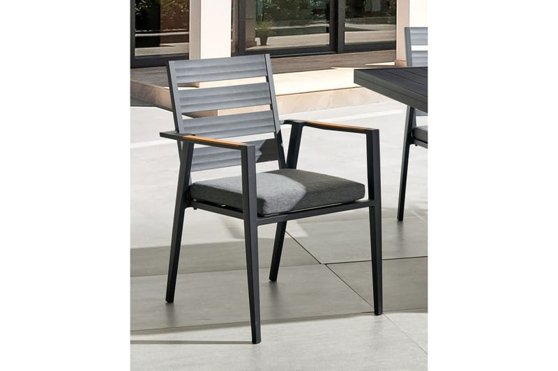 Fortify Armstol - Sort/Grå - Havemøbler - Balkon - Balkonmøbler - Altanstole