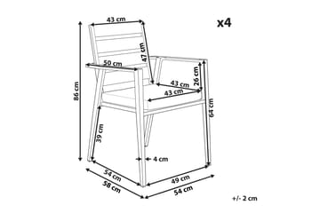 Fortify Armstol - Sort/Grå - Havemøbler - Balkon - Balkonmøbler - Altanstole
