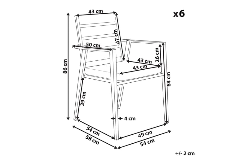 Fortify Armstol - Sort/Grå - Havemøbler - Balkon - Balkonmøbler - Altanstole