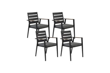 Fortify Armstol - Sort/Grå - Havemøbler - Balkon - Balkonmøbler - Altanstole