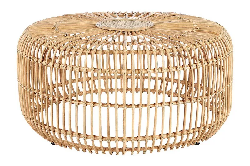 Hartnoy Sidebord 85 cm Rund, Beige/Naturlig