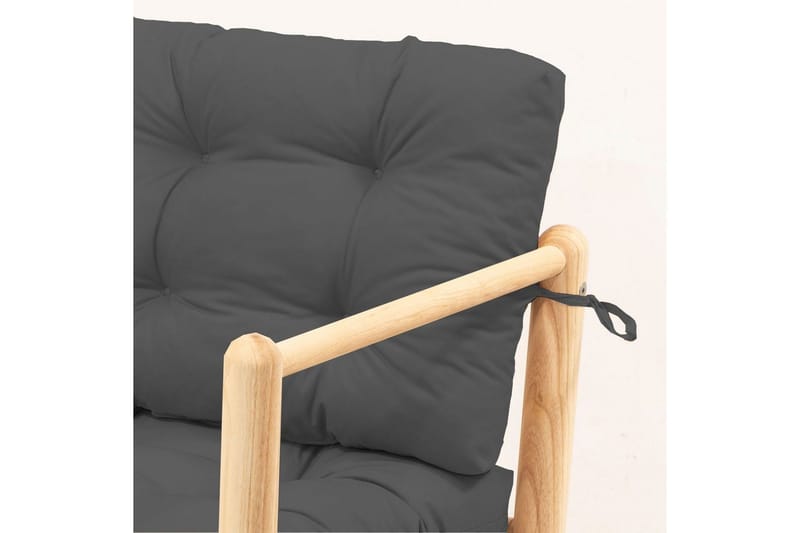 Havebord og stol sæt (3 dele) Hue Antracit - Antracit - Havemøbler - Balkon - Balkonmøbler - Altansæt