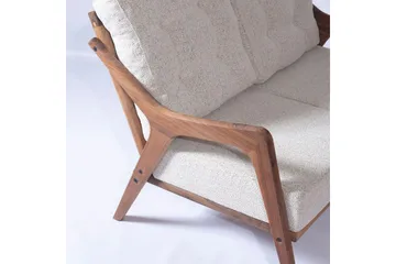 Havebord og stol sæt (4 dele) Virella01 Creme - Cremevhid - Havemøbler - Balkon - Balkonmøbler - Altansæt