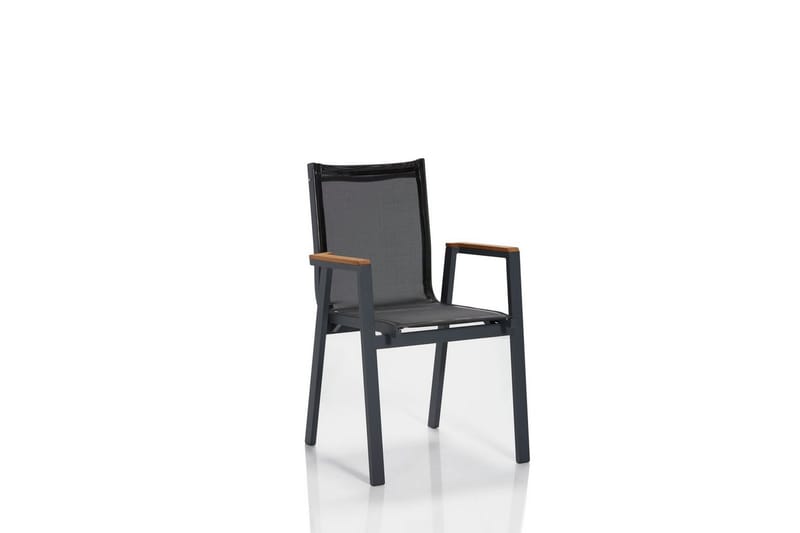 Havebord og stol sæt (5 dele) Iraland Grå / Sort - Sort/Grå - Havemøbler - Balkon - Balkonmøbler - Altansæt
