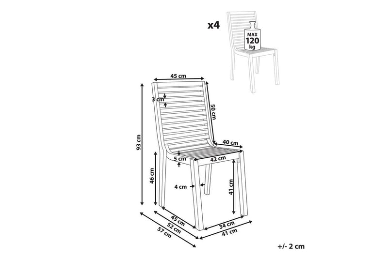 Havegyngestol Ombriano sæt om 4 - Havemøbler - Balkon - Balkonmøbler - Altanstole