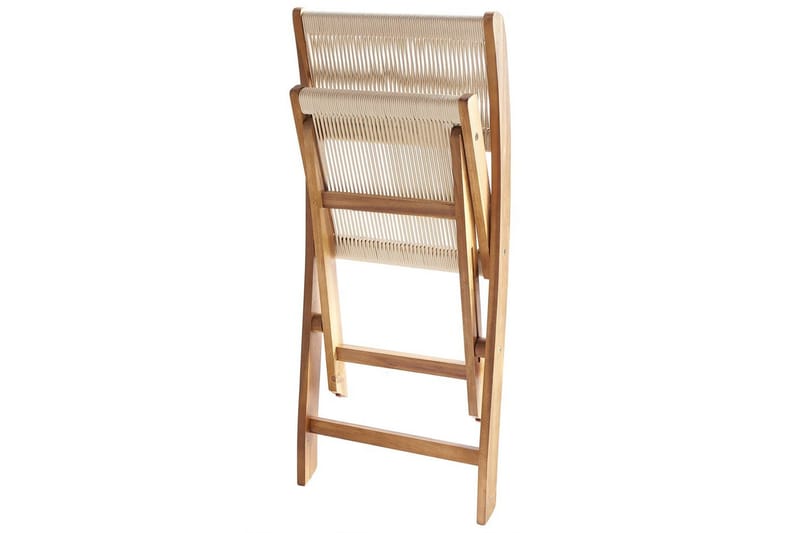 Havegyngestol Prossedi sæt med 2 Beige/lyst træ - Beige/lyst træ - Havemøbler - Balkon - Balkonmøbler - Altanstole