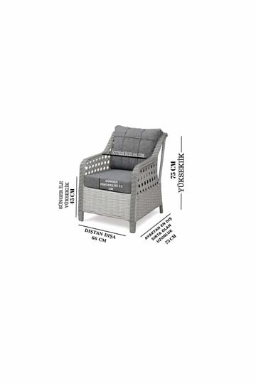 Haveloungesæt Atelier Del Sofa Rondi (175 x 78 x 60 cm) Cremebrun - Havemøbler - Balkon - Balkonmøbler - Altansæt