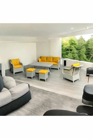 Haveloungesæt Atelier Del Sofa Rondi (175 x 78 x 60 cm) Gulgrå
