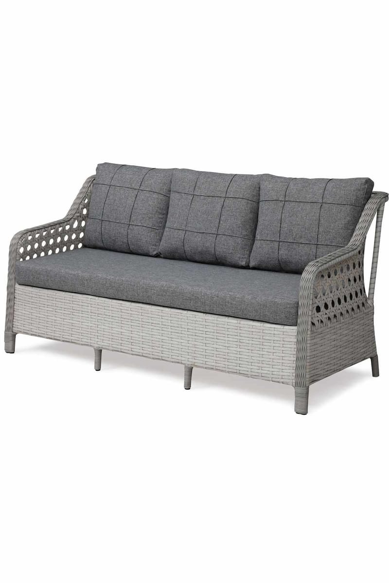 Haveloungesæt Atelier Del Sofa Rondi (175 x 78 x 60 cm) Mørkegrå lysegrå - Mørkegrå lysegrå - Havemøbler - Balkon - Balkonmøbler - Altansæt