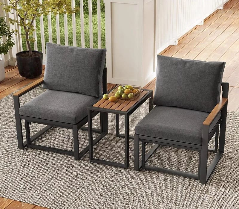 Haveloungesæt Hanah Home Multilounge (64 x 68 x 64 cm) Grå - Grå - Havemøbler - Balkon - Balkonmøbler - Altansæt