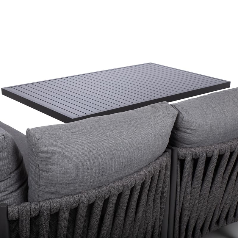 Havemøbelsæt Ängros hjørnesofa og bord - grå - Havemøbler - Balkon - Balkonmøbler - Altansæt