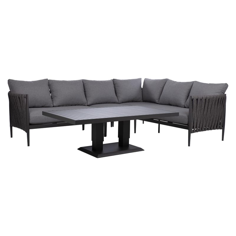 Havemøbelsæt Ängros hjørnesofa og bord - grå - Havemøbler - Balkon - Balkonmøbler - Altansæt