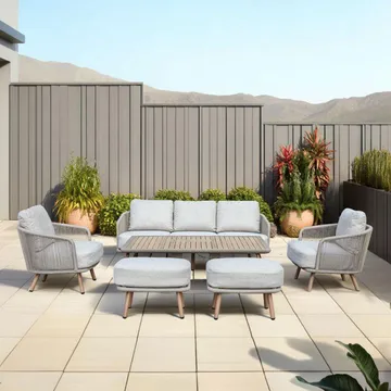 Havemøbelsæt Bränor 6 dele - beige - Havemøbler - Balkon - Balkonmøbler - Altansæt