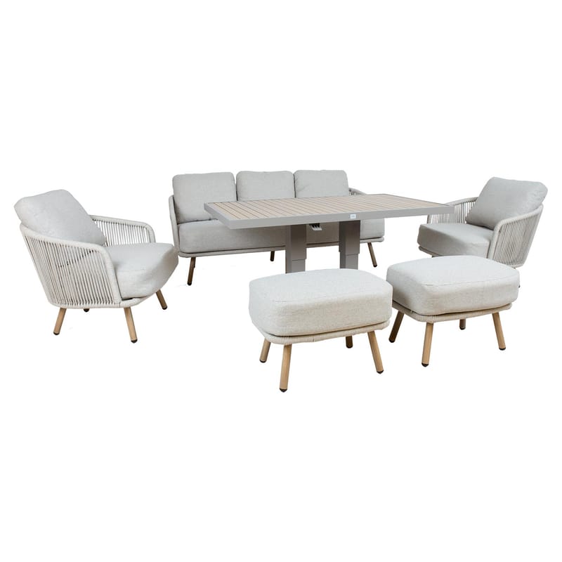 Havemøbelsæt Bränor 6 dele - beige - Havemøbler - Balkon - Balkonmøbler - Altansæt
