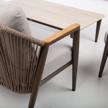 Havemøbelsæt HOME4YOU Delia bord, sofa og 2 stole - Beige - Havemøbler - Balkon - Balkonmøbler - Altansæt