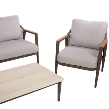 Havemøbelsæt HOME4YOU Delia bord, sofa og 2 stole - Beige - Havemøbler - Balkon - Balkonmøbler - Altansæt