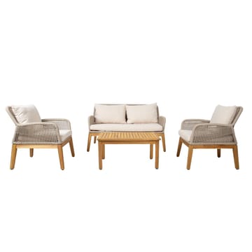 Havemøbelsæt HOME4YOU Florida bord, sofa og 2 lænestole Beige - Beige - Havemøbler - Balkon - Balkonmøbler - Altansæt