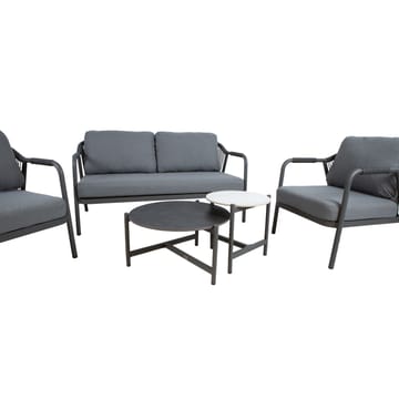 Havemøbelsæt HOME4YOU Kassel 2 borde, sofa og 2 stole - Grå - Havemøbler - Balkon - Balkonmøbler - Altansæt