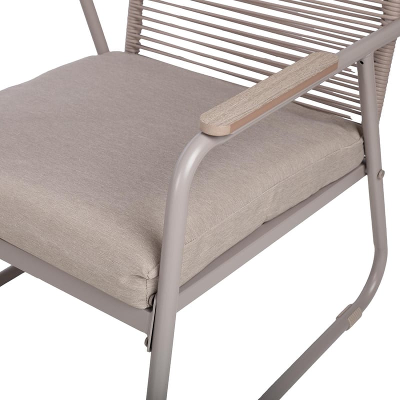 Havemøbelsæt HOME4YOU Macos bord, sofa og 2 stole Beige - Beige - Havemøbler - Balkon - Balkonmøbler - Altansæt