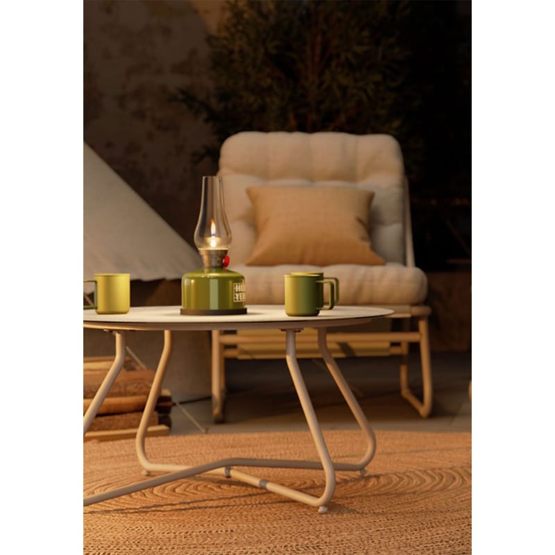 Havemøbelsæt HOME4YOU Samba bord, sofa og 2 stole lysegrå - lysegrå - Havemøbler - Balkon - Balkonmøbler - Altansæt