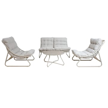 Havemøbelsæt HOME4YOU Samba bord, sofa og 2 stole lysegrå - lysegrå - Havemøbler - Balkon - Balkonmøbler - Altansæt