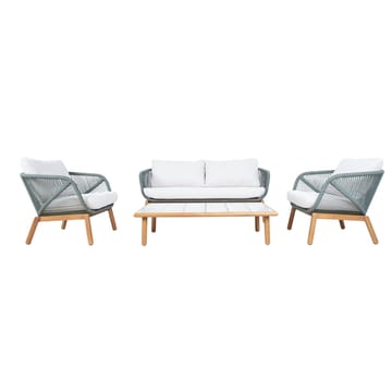 Havemøbelsæt HOME4YOU Tuxedo bord, sofa og 2 stole - Grøn - Havemøbler - Balkon - Balkonmøbler - Altansæt