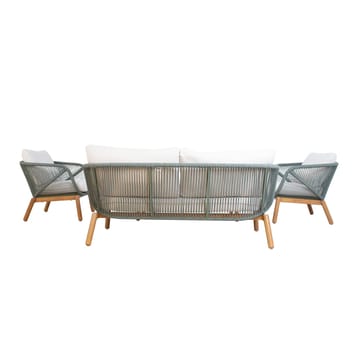 Havemøbelsæt HOME4YOU Tuxedo bord, sofa og 2 stole - Grøn - Havemøbler - Balkon - Balkonmøbler - Altansæt