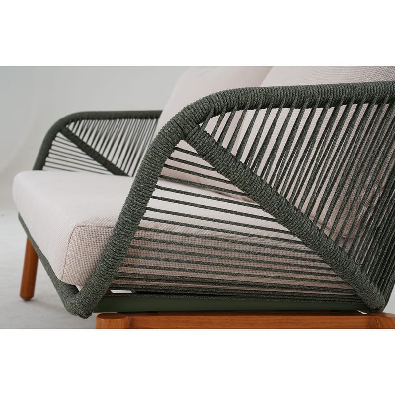 Havemøbelsæt HOME4YOU Tuxedo bord, sofa og 2 stole - Grøn - Havemøbler - Balkon - Balkonmøbler - Altansæt