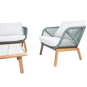 Havemøbelsæt HOME4YOU Tuxedo bord, sofa og 2 stole - Grøn - Havemøbler - Balkon - Balkonmøbler - Altansæt
