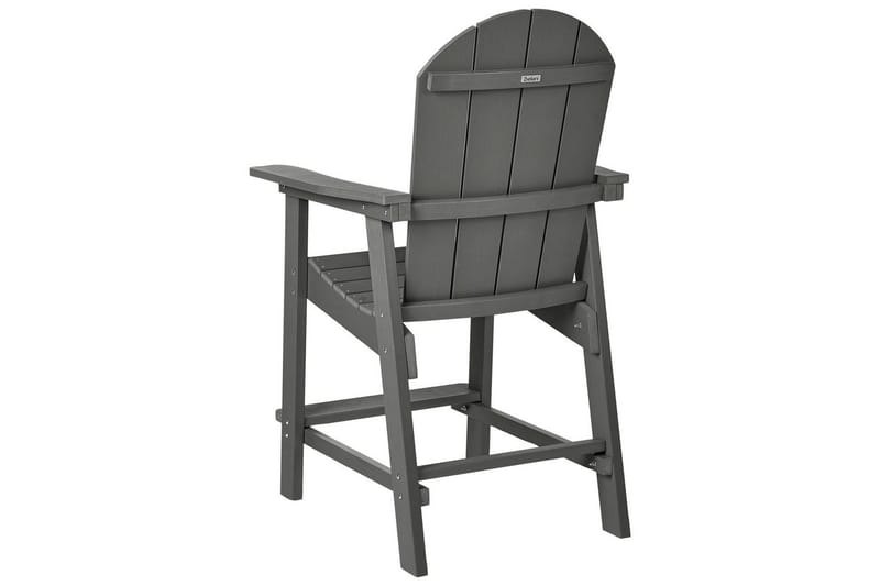 Havestol Adirondack - Grå, 58x71x124 cm - Havemøbler - Balkon - Balkonmøbler - Altanstole