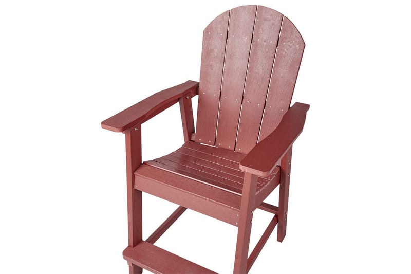 Havestol Adirondack - Rød, 58x71x124 cm - Havemøbler - Balkon - Balkonmøbler - Altanstole