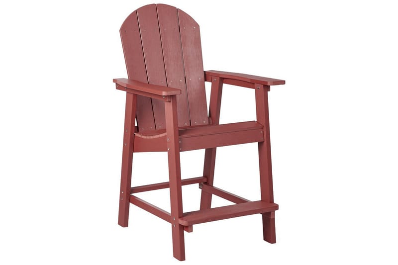 Havestol Adirondack - Rød, 58x71x124 cm - Havemøbler - Balkon - Balkonmøbler - Altanstole