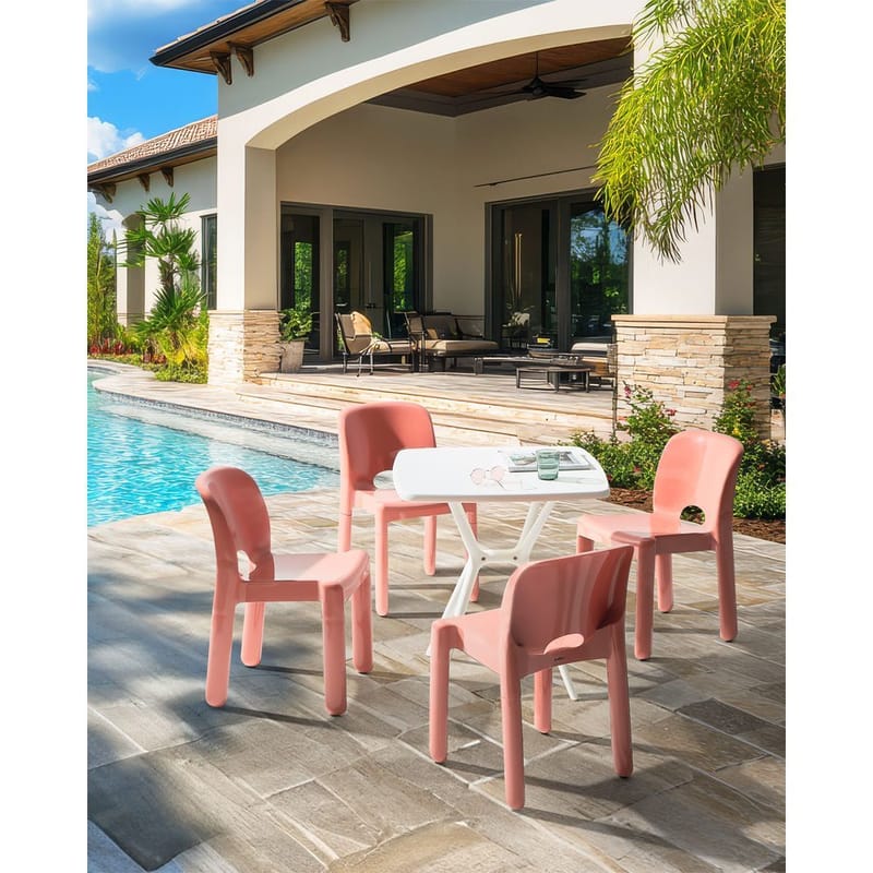 Havestol Betim 4-pak - Rød - Havemøbler - Balkon - Balkonmøbler - Altanstole