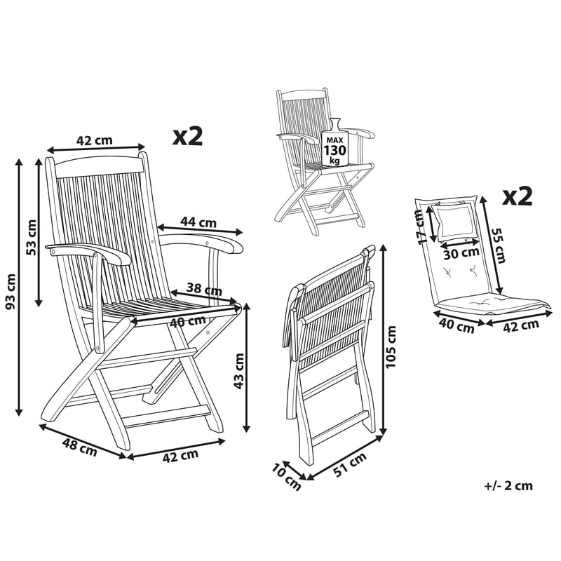 Havestol Maui - Havemøbler - Balkon - Balkonmøbler - Altanstole
