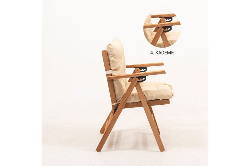 Havestol Ruvin Creme - Creme - Havemøbler - Balkon - Balkonmøbler - Altanstole