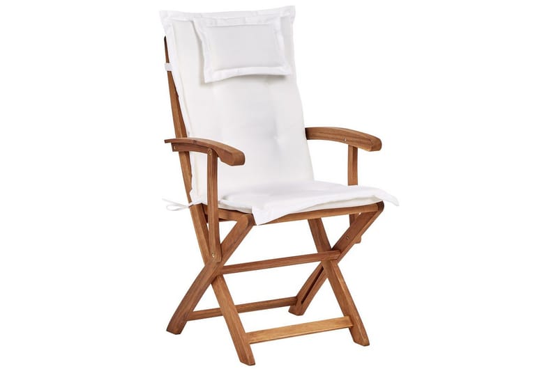 Havestol sæt á 2 Maui II - Lyst træ, off-white - Havemøbler - Balkon - Balkonmøbler - Altanstole