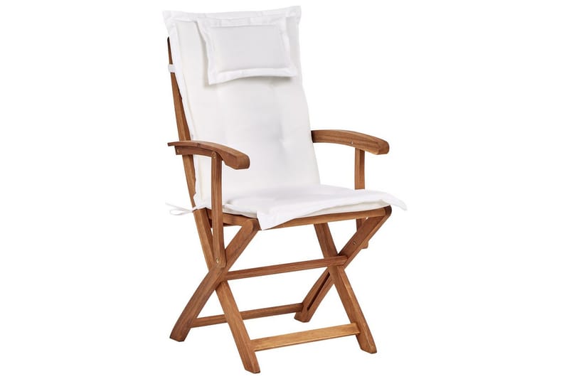 Havestol sæt á 2 Maui II - Lyst træ, off-white - Havemøbler - Balkon - Balkonmøbler - Altanstole