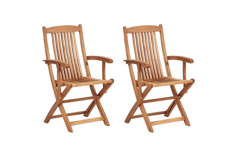 Havestol sæt á 2 Maui II - Lyst træ - Havemøbler - Balkon - Balkonmøbler - Altanstole