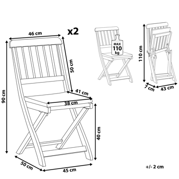 Havestol sæt af 2 Cento - Havemøbler - Balkon - Balkonmøbler - Altanstole