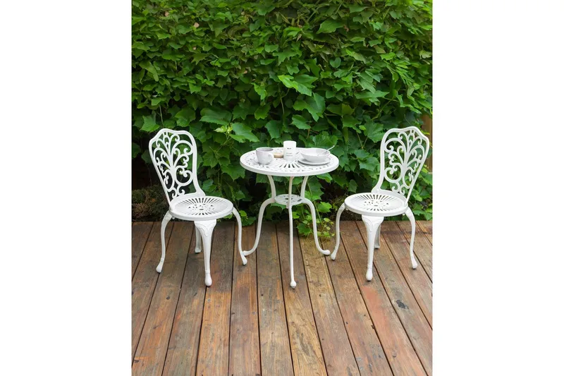 Havestol sæt af 2 Triora - Hvid - Havemøbler - Balkon - Balkonmøbler - Altanstole