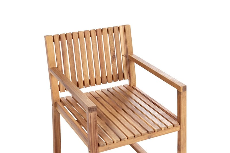 Havestol Sassari II - Lyst træ, blå, hvid - Havemøbler - Balkon - Balkonmøbler - Altanstole