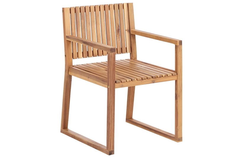 Havestol Sassari II - Lyst træ, blå, hvid - Havemøbler - Balkon - Balkonmøbler - Altanstole