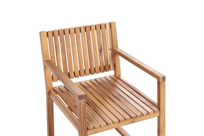 Havestol Sassari II - Lyst træ, blå - Havemøbler - Balkon - Balkonmøbler - Altanstole