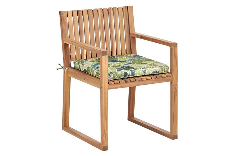 Havestol Sassari II - Lyst træ, grøn - Havemøbler - Balkon - Balkonmøbler - Altanstole