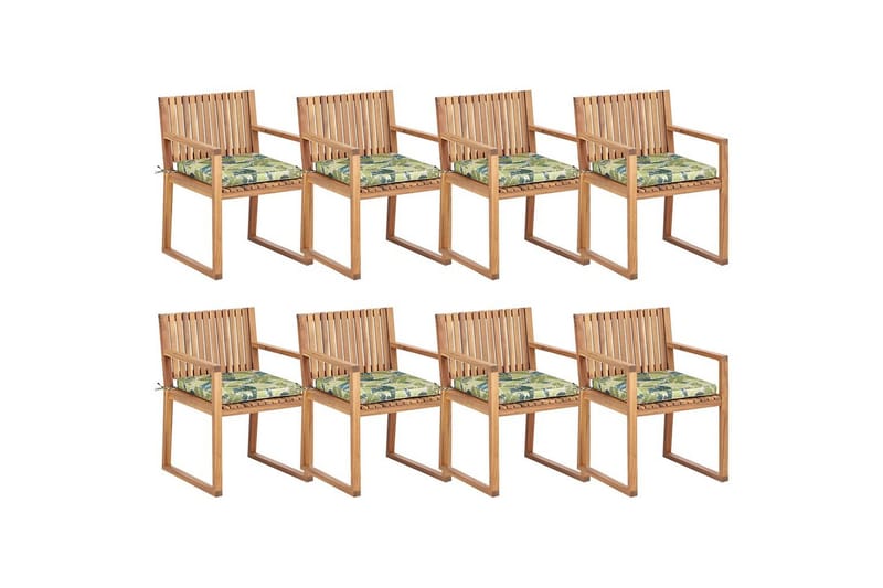 Havestol Sassari II, Lyst træ, grøn