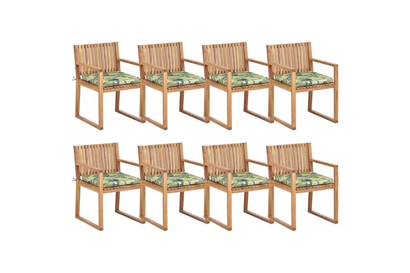 Havestol Sassari II, Lyst træ, grøn